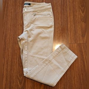 Lauren Ralph Lauren Pants Womens Tan Cotton Ankle Zipper